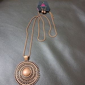 Long copper necklace